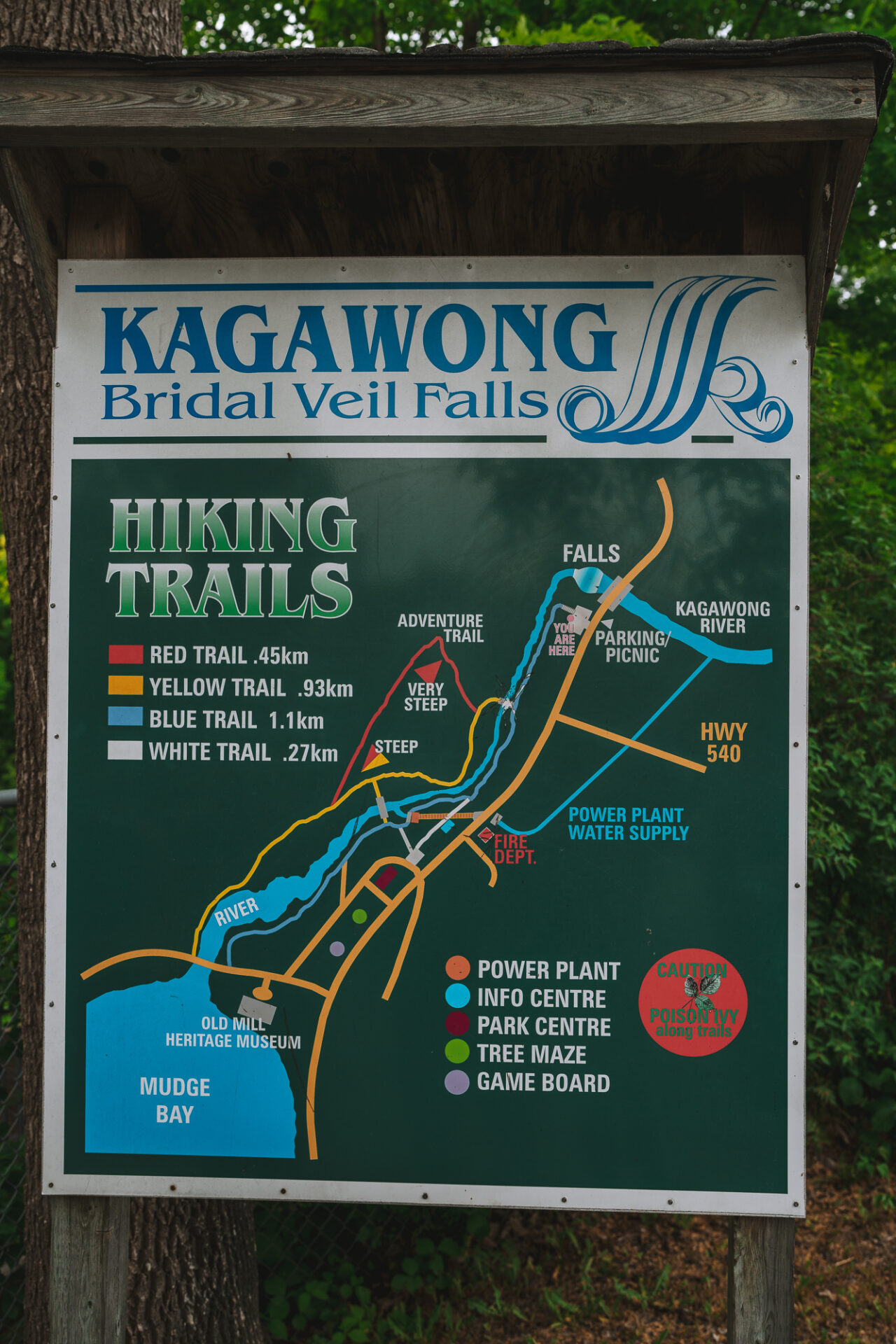 Bridal Veil Falls Map