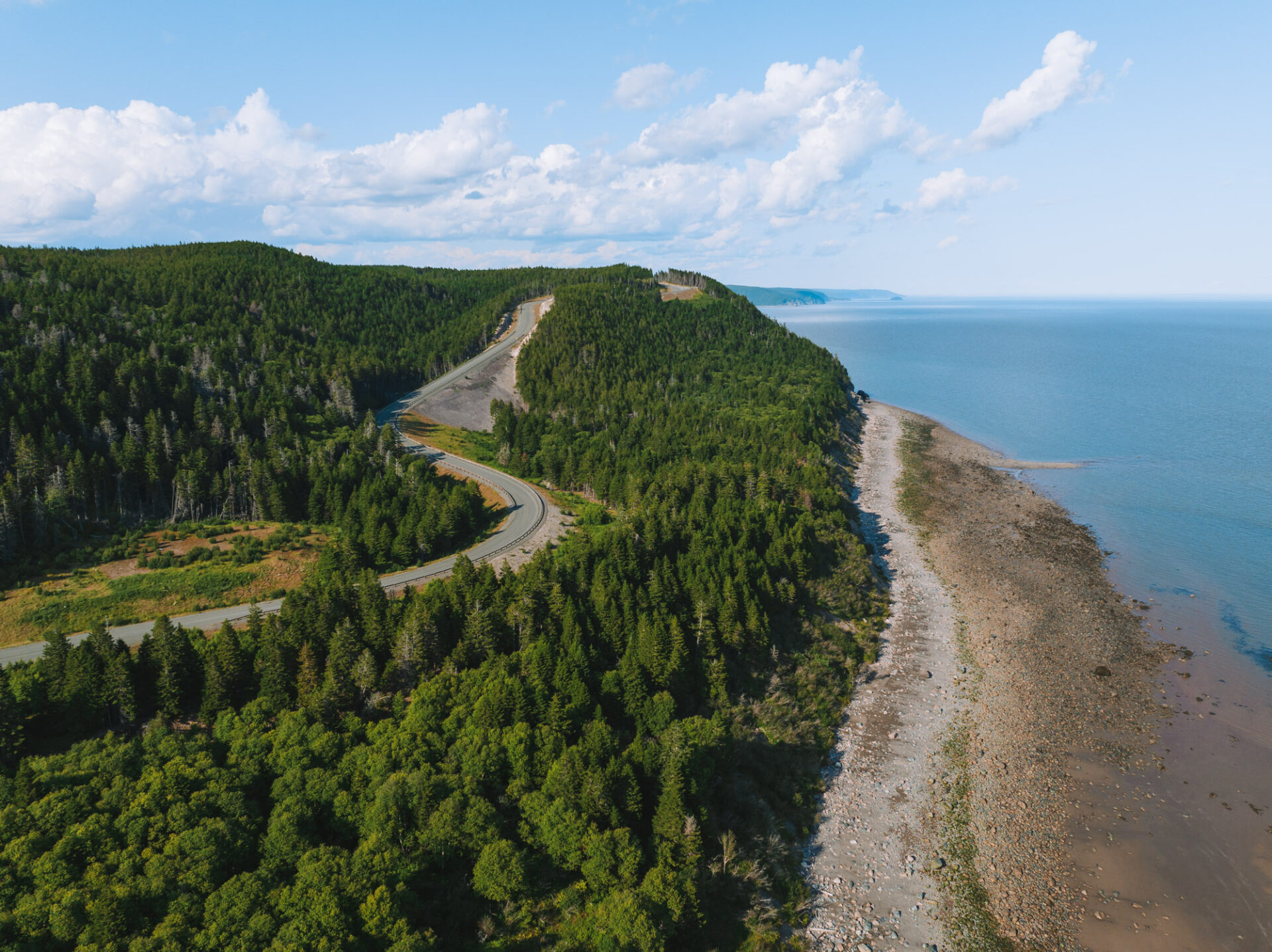 Fundo Grande Rio De Salmões Em Fundy Trail Parkway Grande Trilha