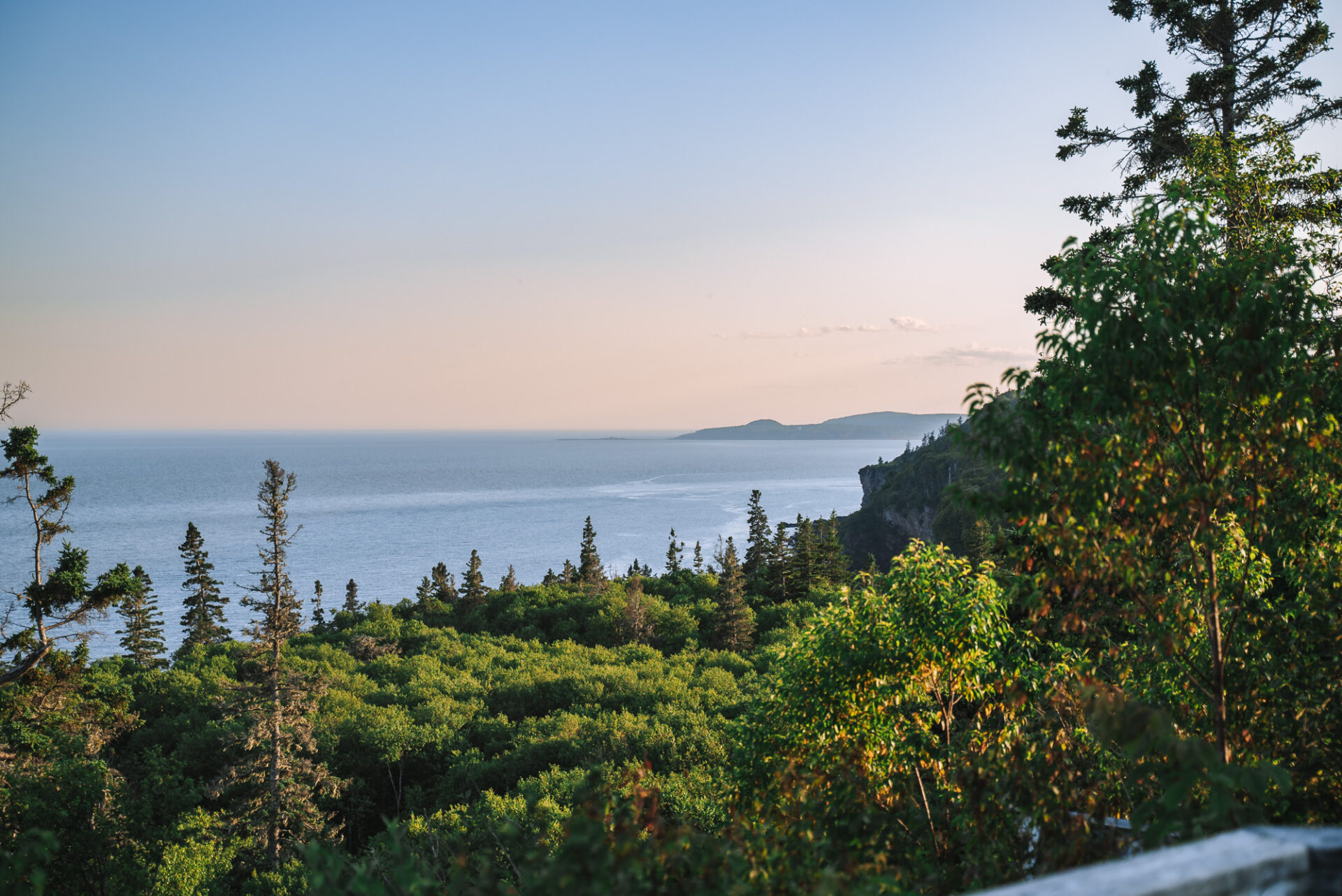 One of the many lookouts along the Fundy Trail Parkway