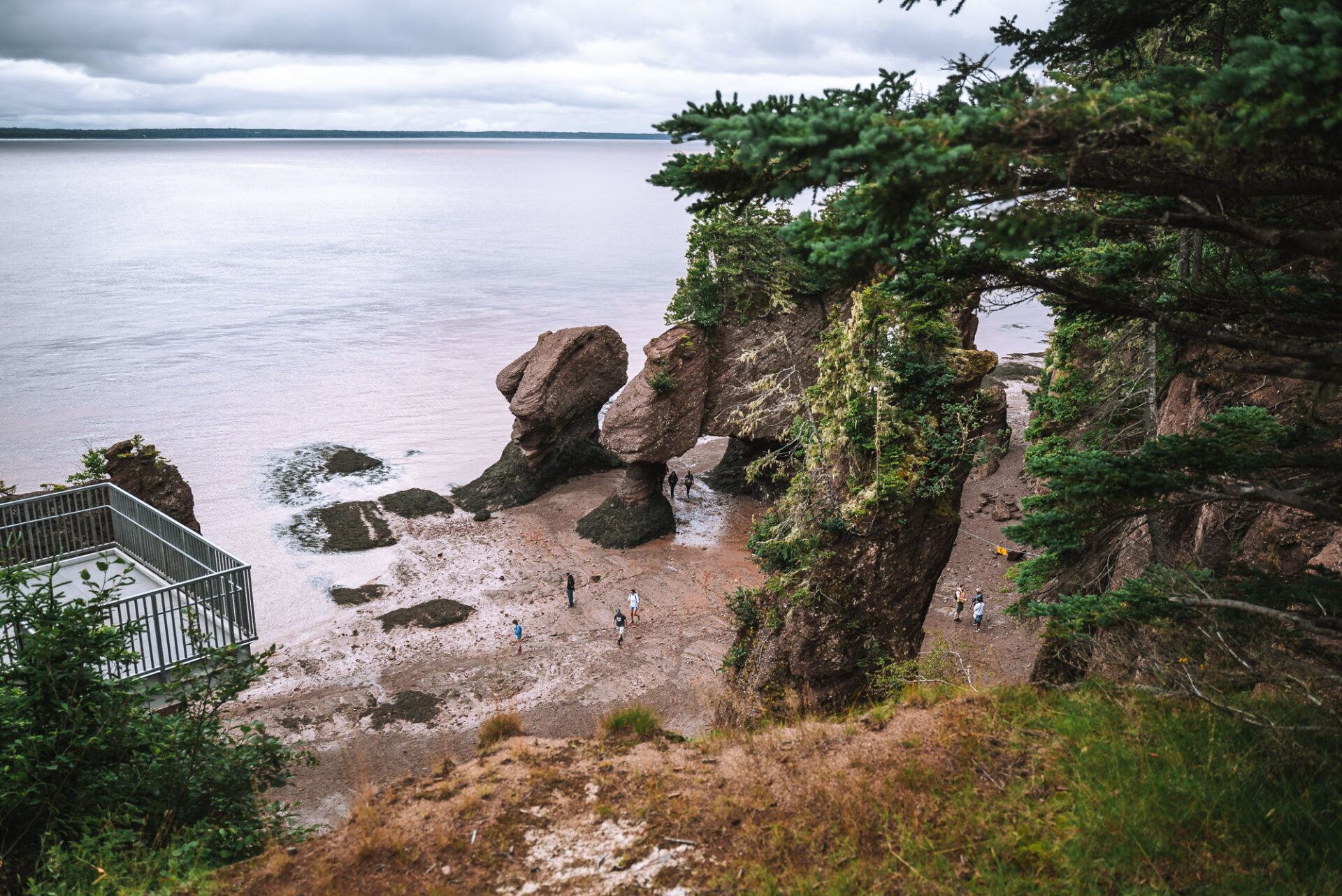 Low tide at Hopewell Rocks, things to do in New Brunswick