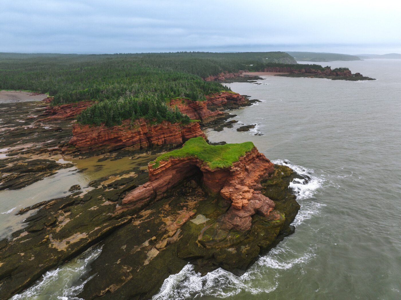 St Martins Sea Caves, east coast canada road trip