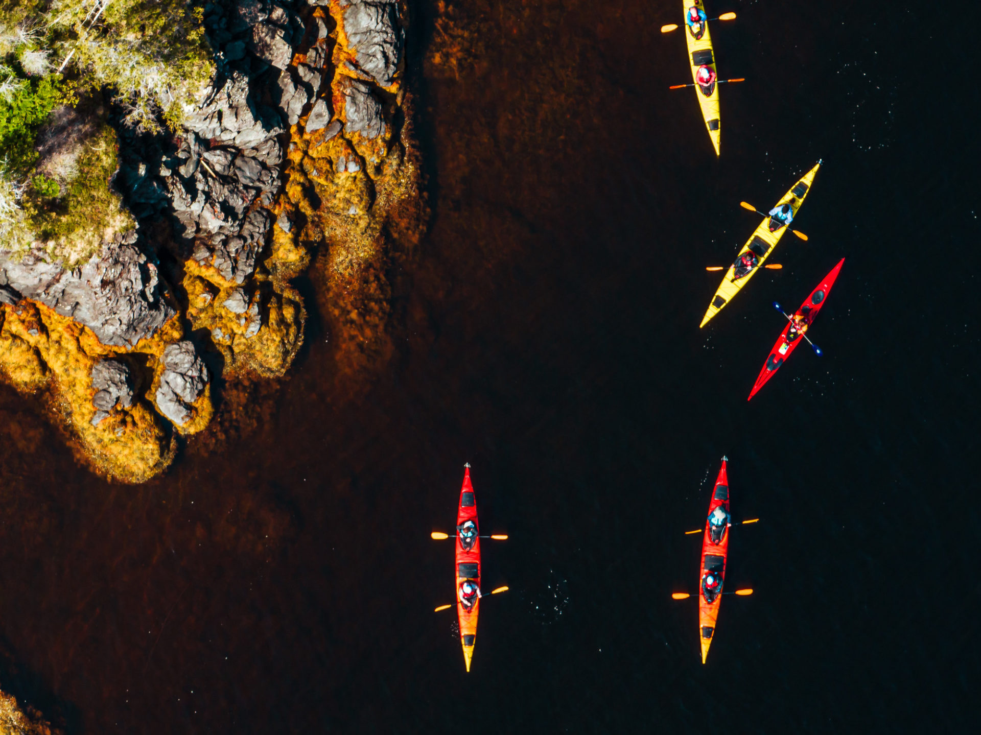 Kayaking in Norris Point in Gros Morne National Park, Western Newfoundland and Labrador