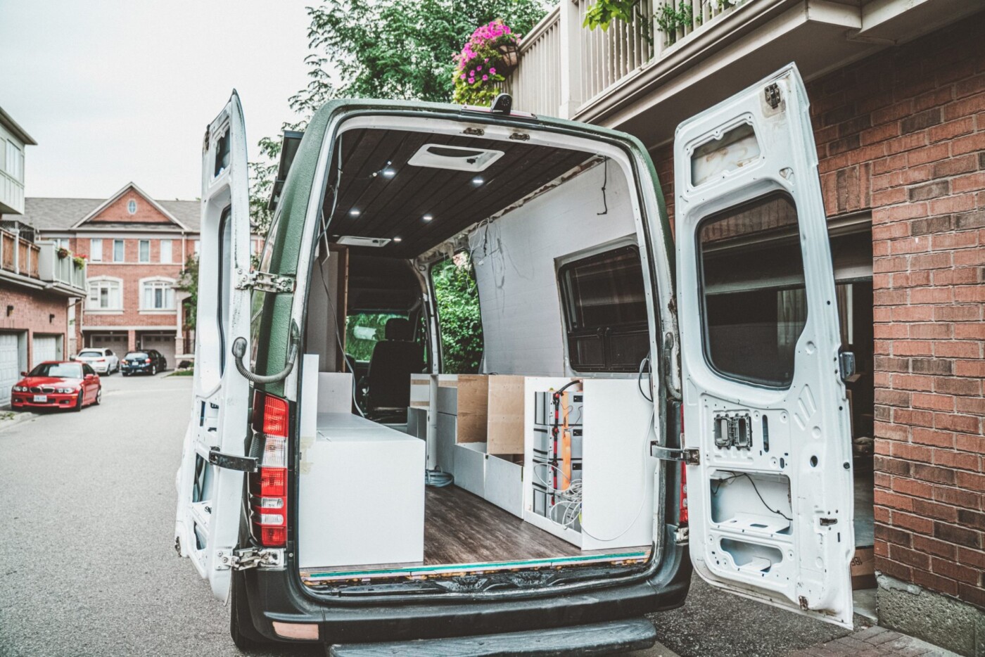 Canada Vanlife Sprinter van build lights 06213