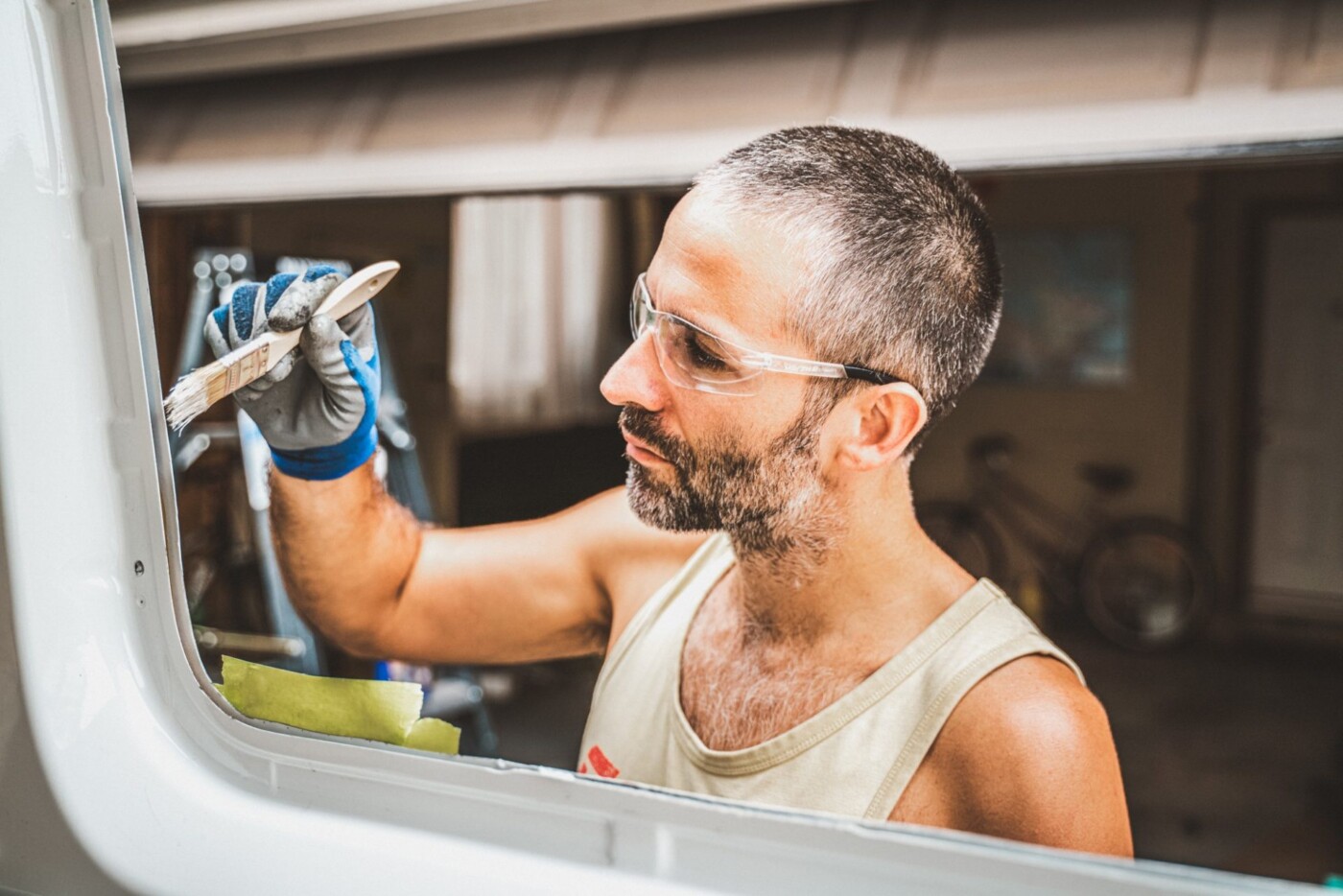 Canada Vanlife Sprinter van build window installation Max 05709