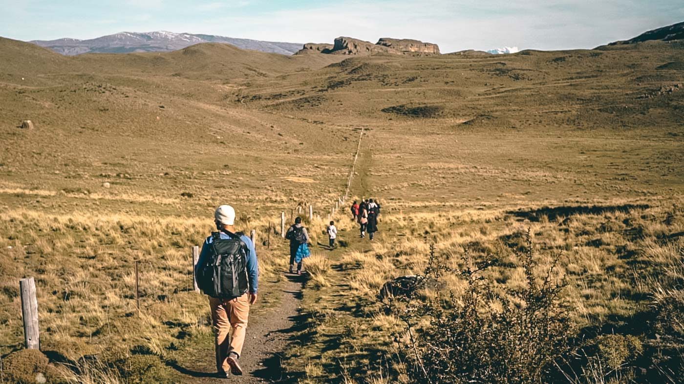 Max exploring Patagonia in the best travel pants from Bluffworks Chinos