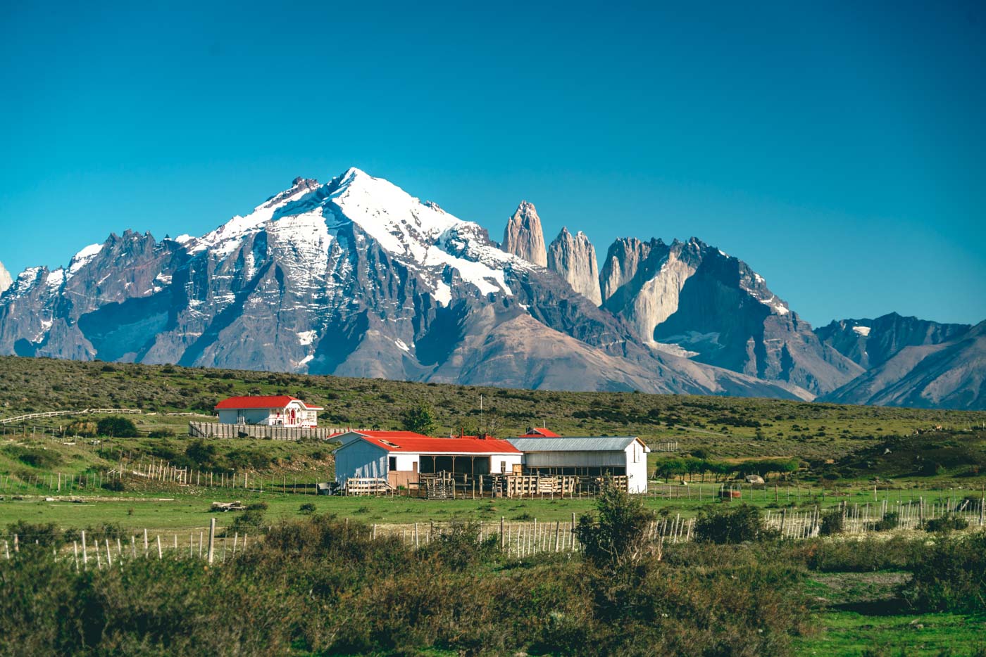 Torres del Paine W Trek Beautiful views of Torres del Paine National Park en route to Baguales. Puerto Natales. Patagonia. Chile