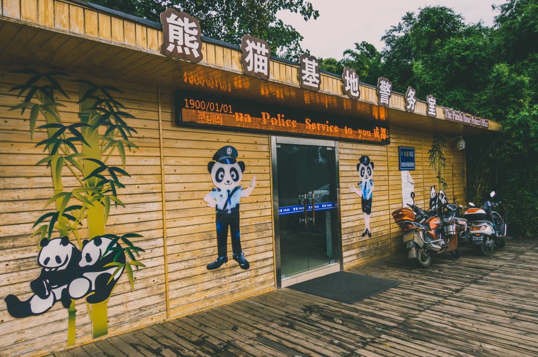 Panda police station in Chengdu, China