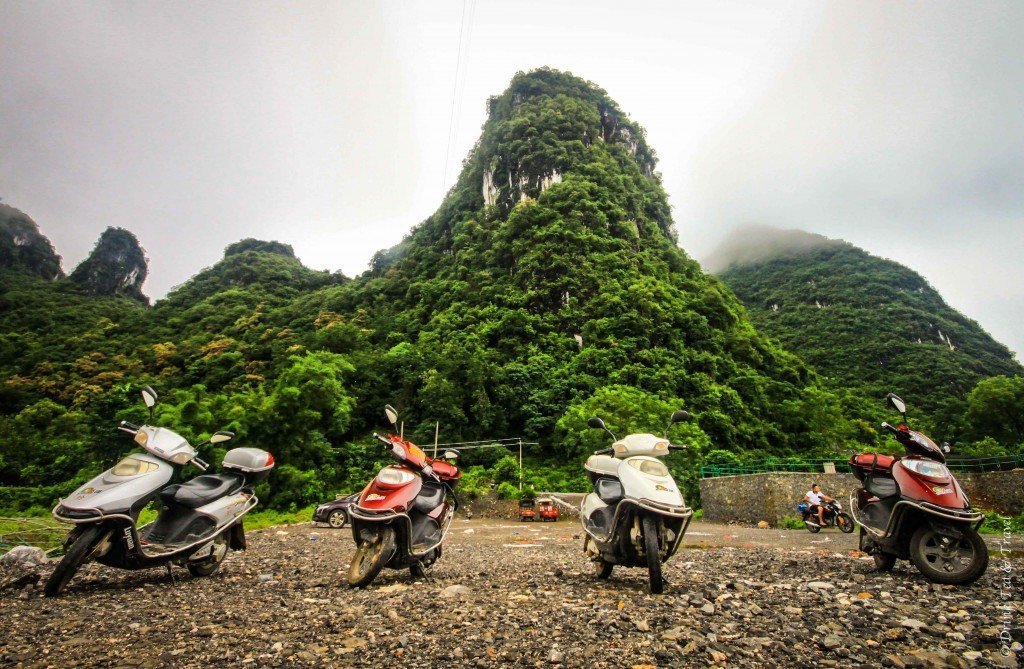 Karst mountains in Yangshuo, Guangxi, China 