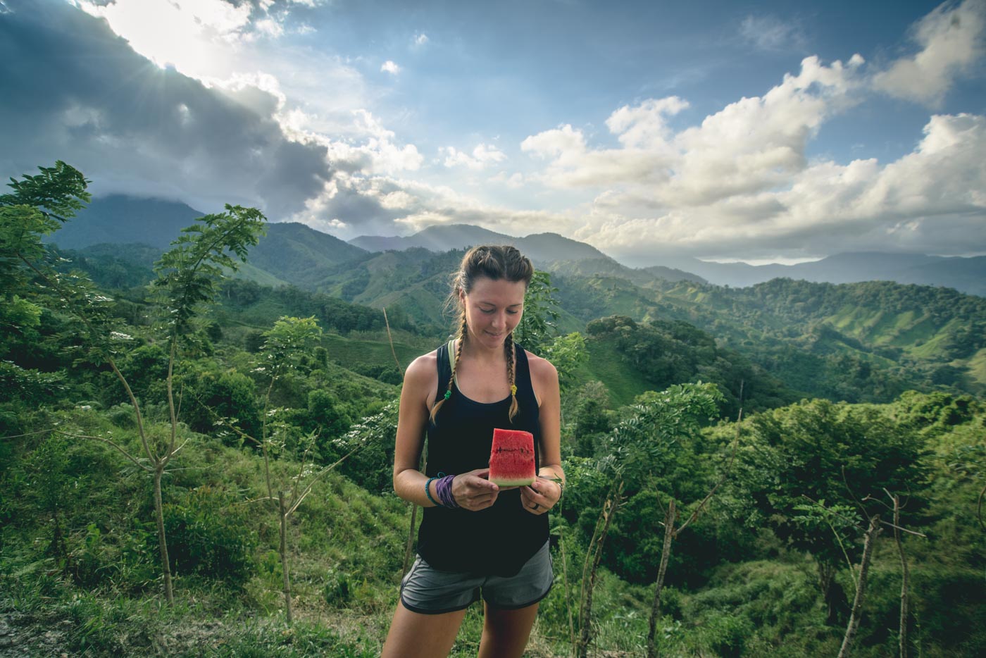 Fruit and water stop en route to the Lost City