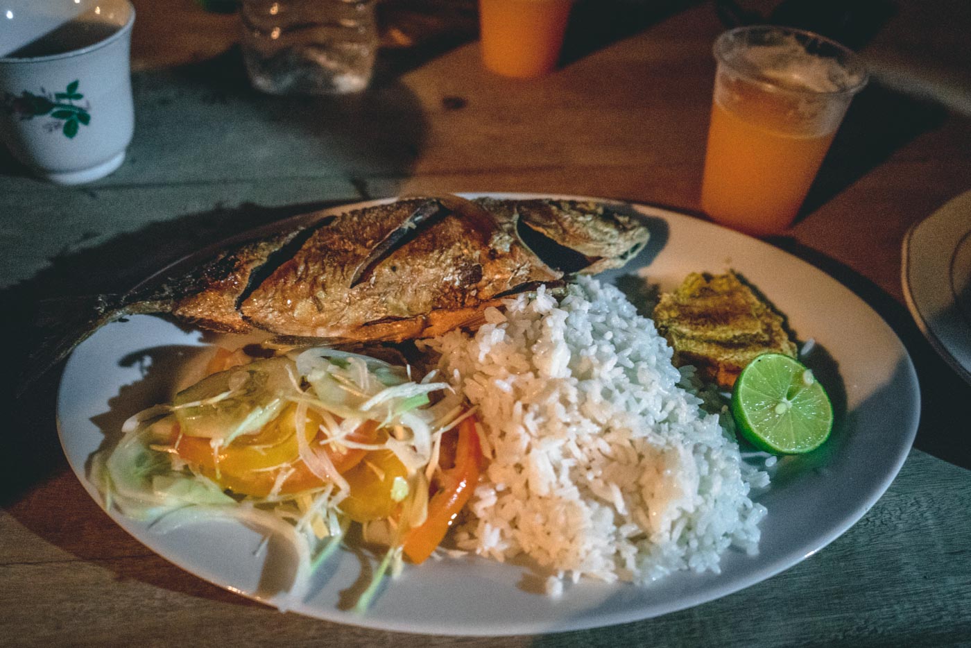 Parque Tayrona: Typical meal at Tayrona