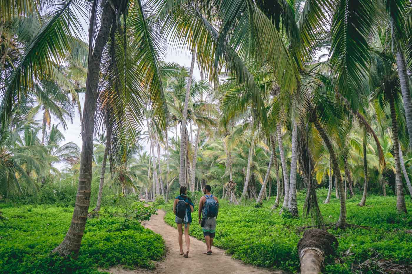 Oksana and Max inside Tayrona National Park, Parque Tayrona