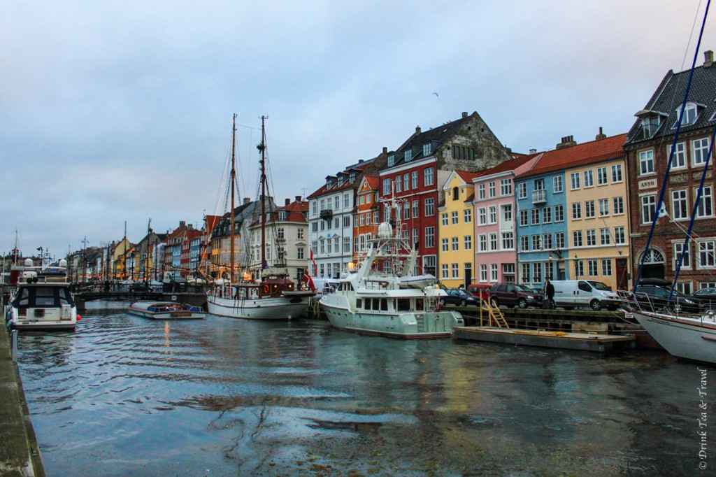 Luxury yachts lined up along Nyhavn