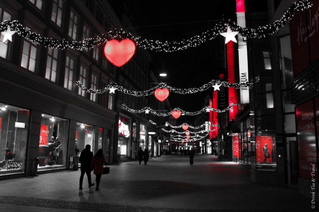 Christmas decorations along Strøget