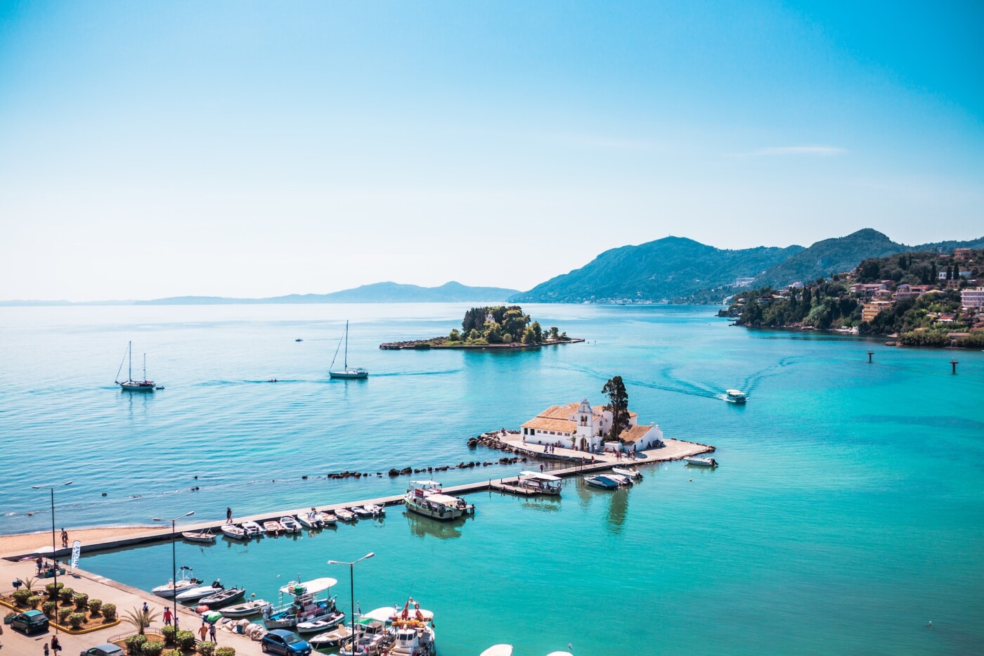 boats in corfu