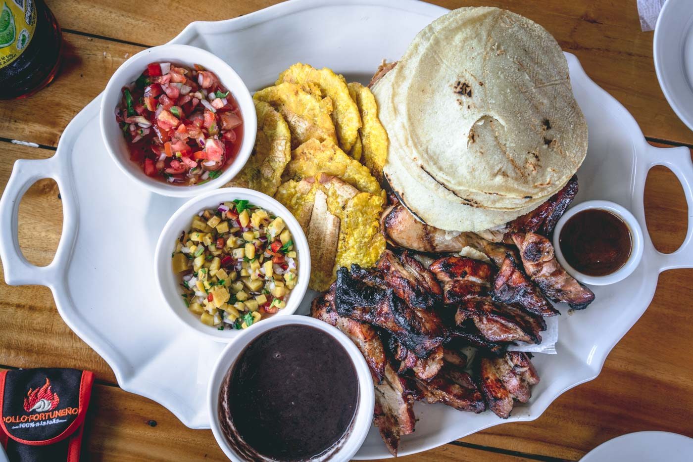 Meat platter at Pollo Fortuneno, La Fortuna