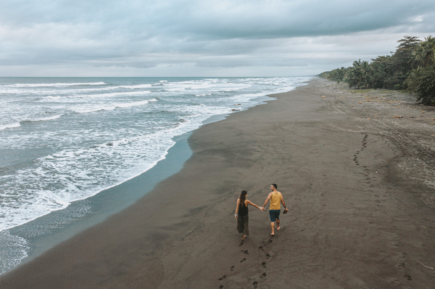 on the beach in Tortuguero National Park, Costa Rica