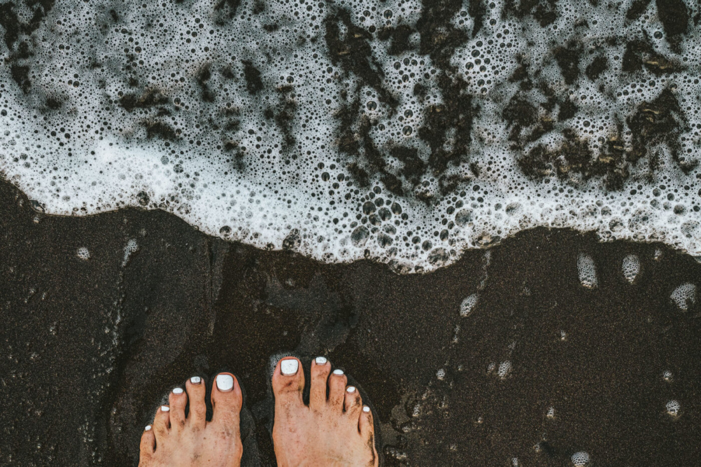 Dark sand beach of Costa Rica