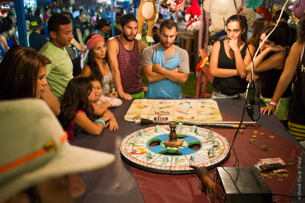 Costa Rican roulette at the Paraiso Fiesta. 