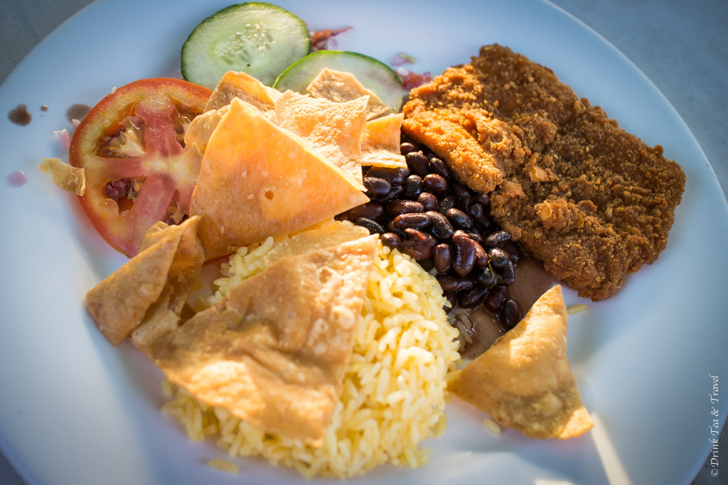 Traditional Costa Rican foods: Costa Rican Casado at a local restaurant