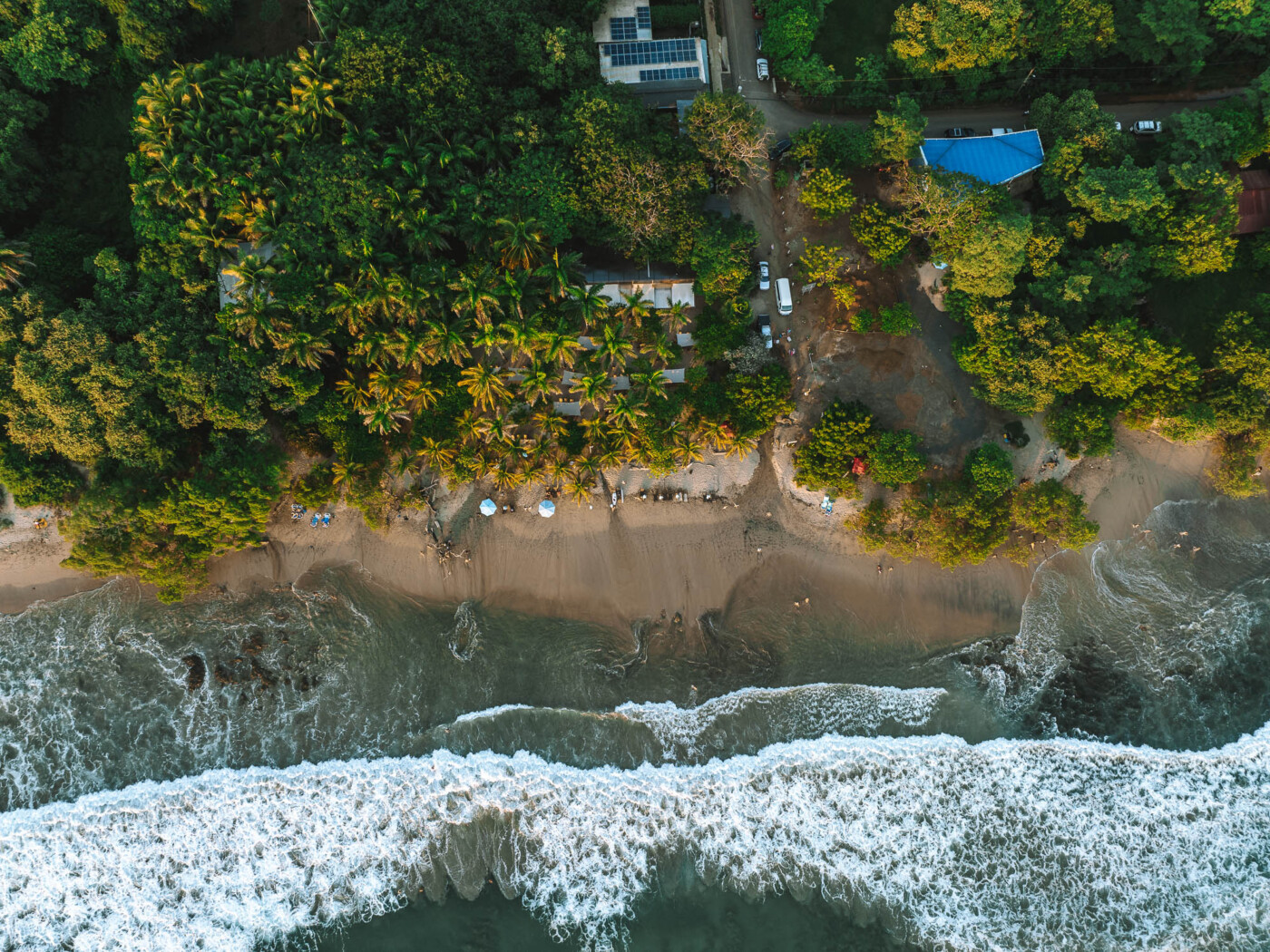 Popular spot to spend the day on Playa Avellanas