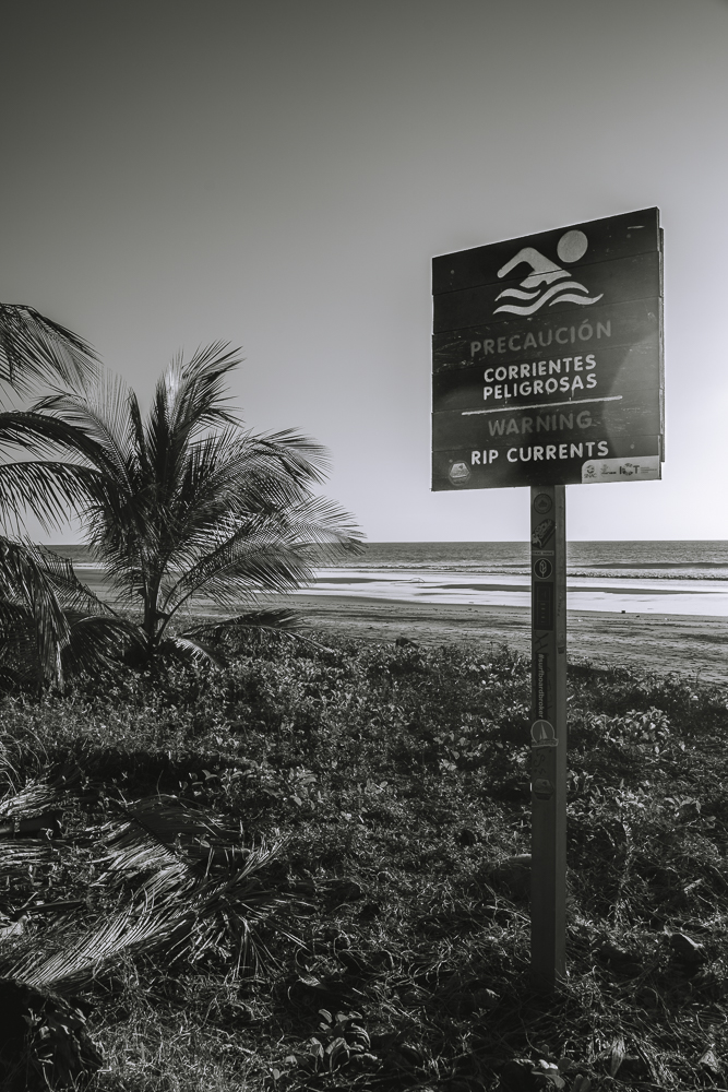 Some beaches in Costa Rica have rip currents, make sure to read the warning as a precaution! 