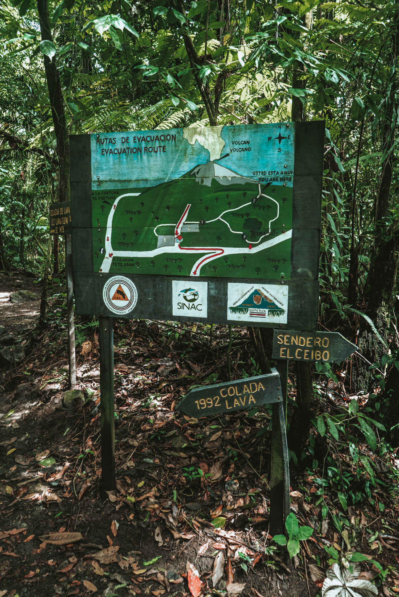 Hiking trails at Arenal Volcano National Park in La Fortuna, Costa Rica