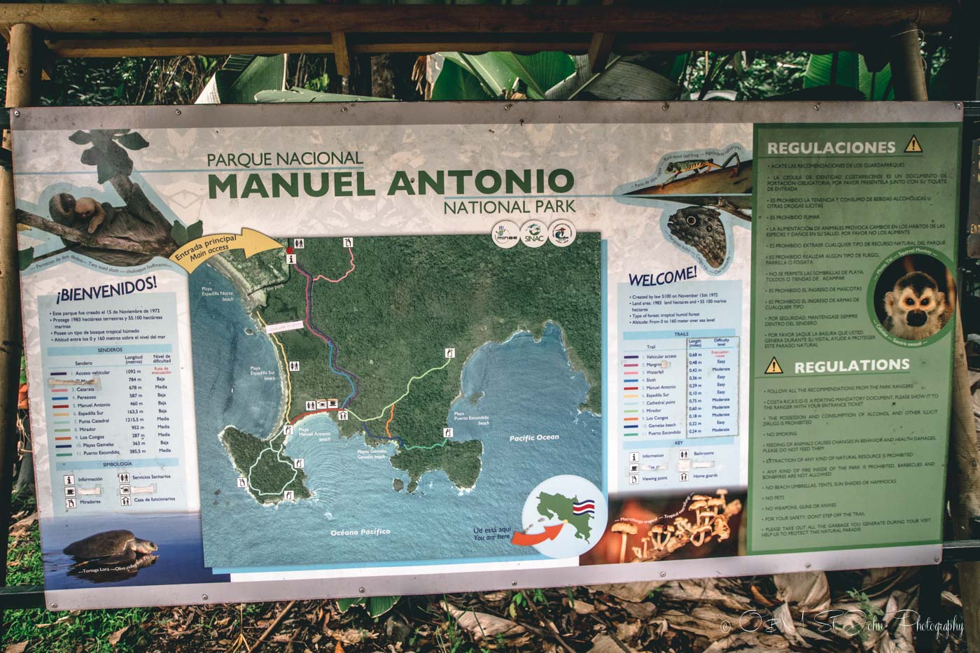 Manuel Antonio Costa Rica Map