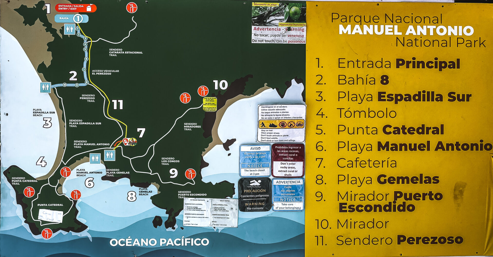 Manuel Antonio National Park Map