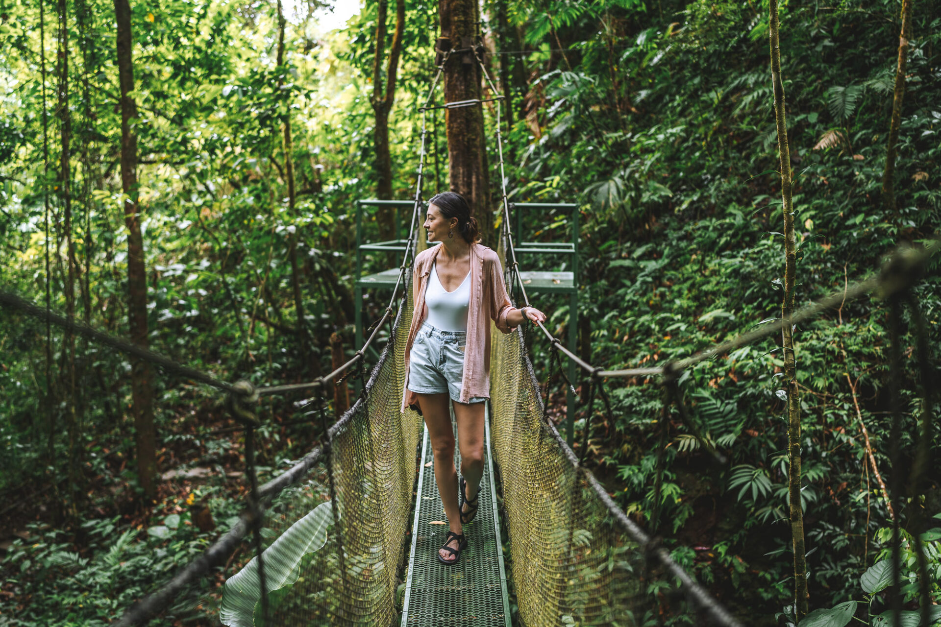 Costa Rica Manuel Antonio Rainmaker Park suspension bridge Oksana 00269