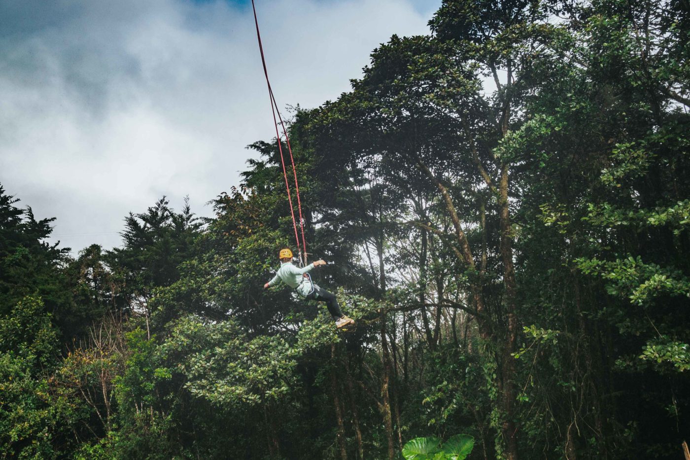 Costa Rica Monteverde tarzan swing ziplining 4366
