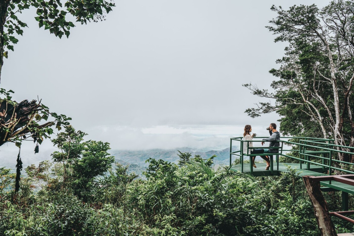 Max and Oksana having tea viewing Monteverde