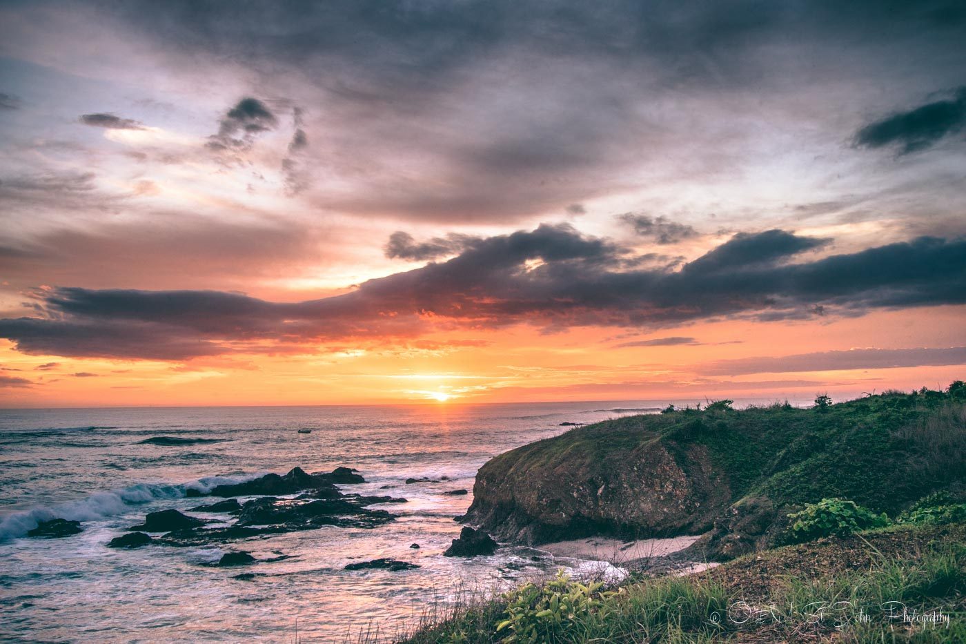 Sunsets after a rainy day in Playa Negra, playa negra costa rica