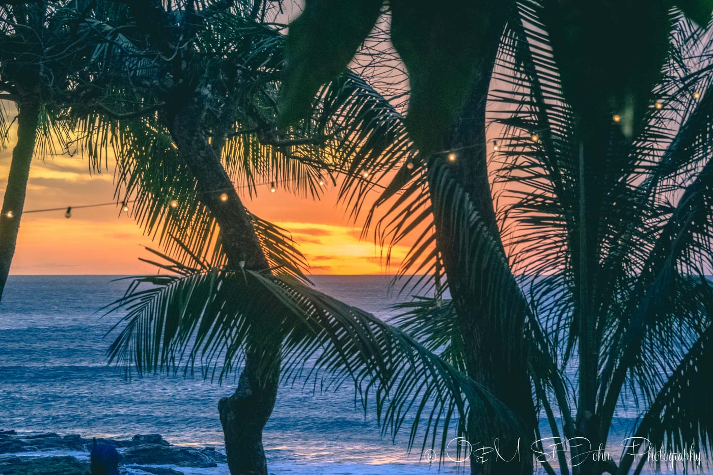 Beautiful sunset at Playa Pelada. Nosara, Costa Rica