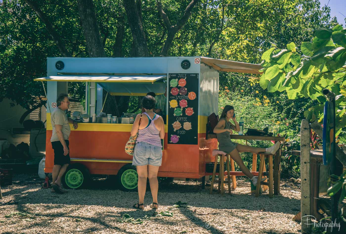 Go Juice Truck at Playa Guiones. Nosara. Costa Rica