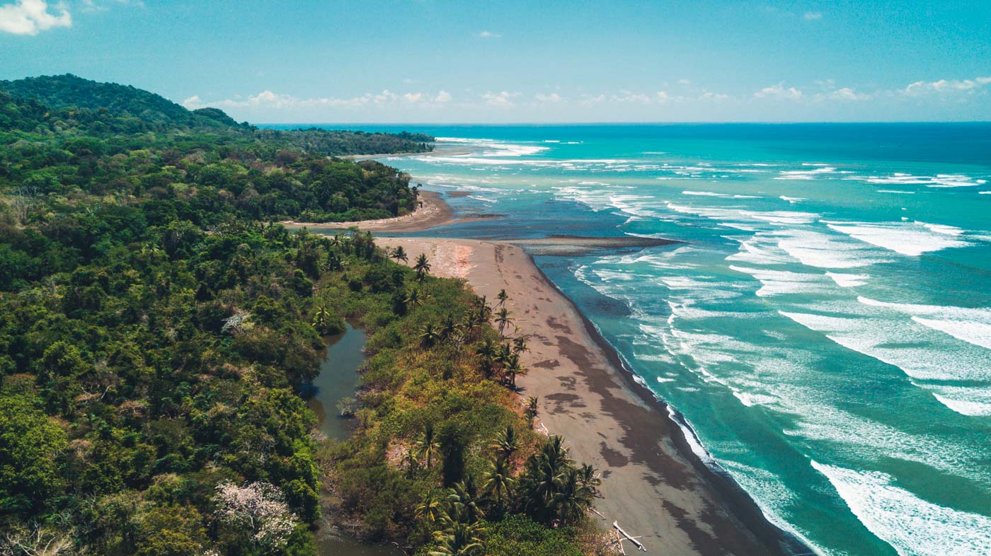 Beautiful coastline of Corcovado National Park