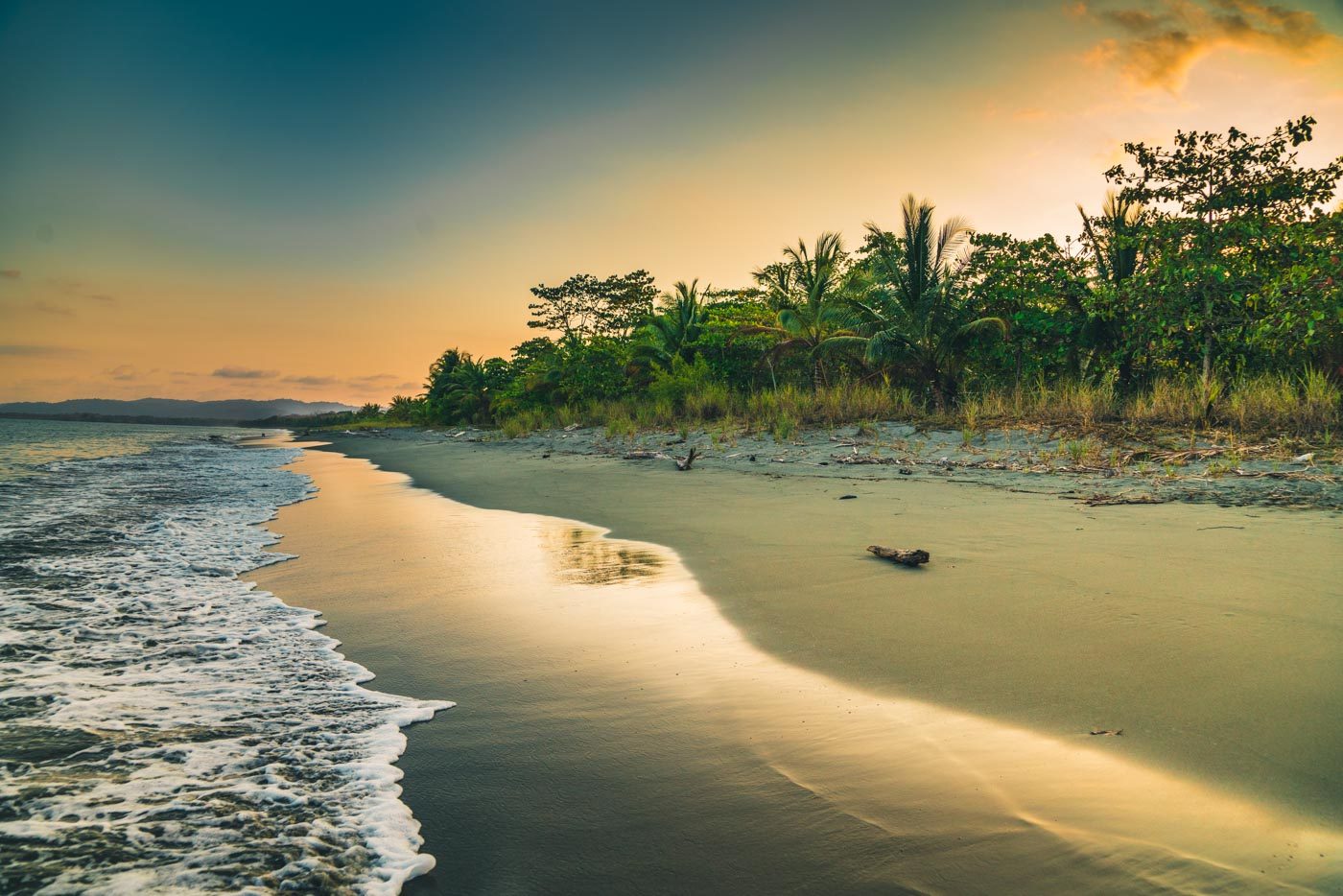 Playa at sunset, Puerto Jimenez. Osa Peninsula