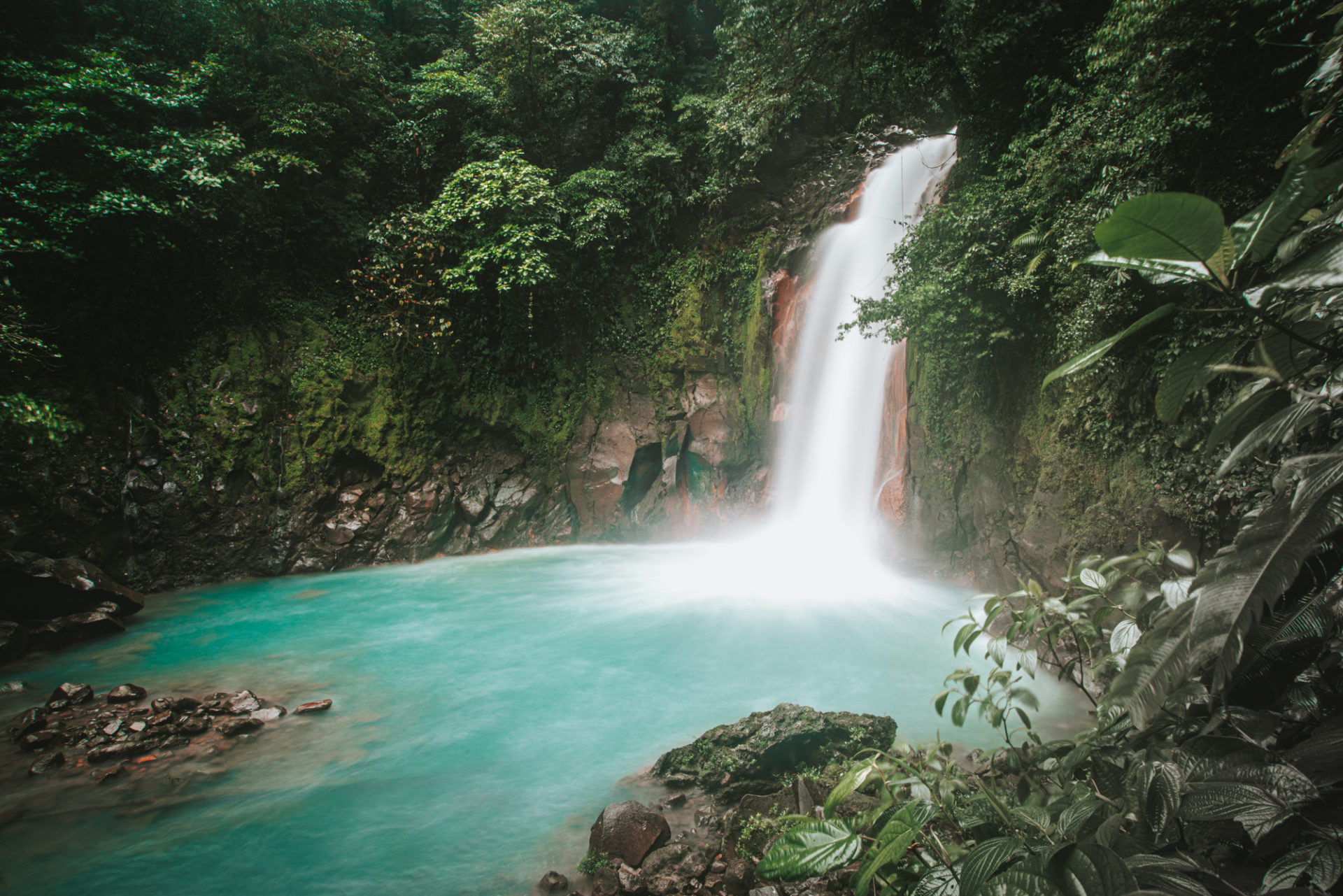 Rio Celeste Waterfall at Tenorio National Park