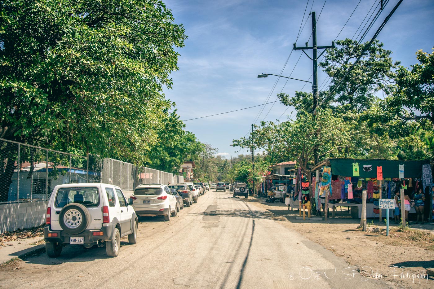 Street in Samara, Guanacaste. Costa Rica
