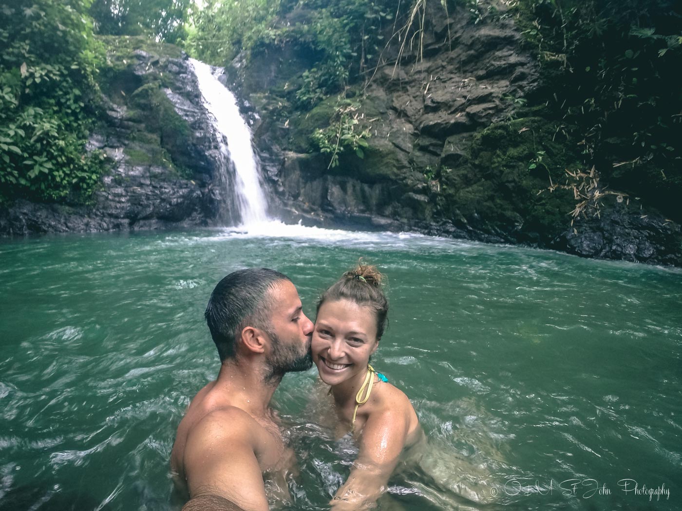 Max & Oksana at Uvita Waterfall in Uvita, Puntarenas, Costa Rica