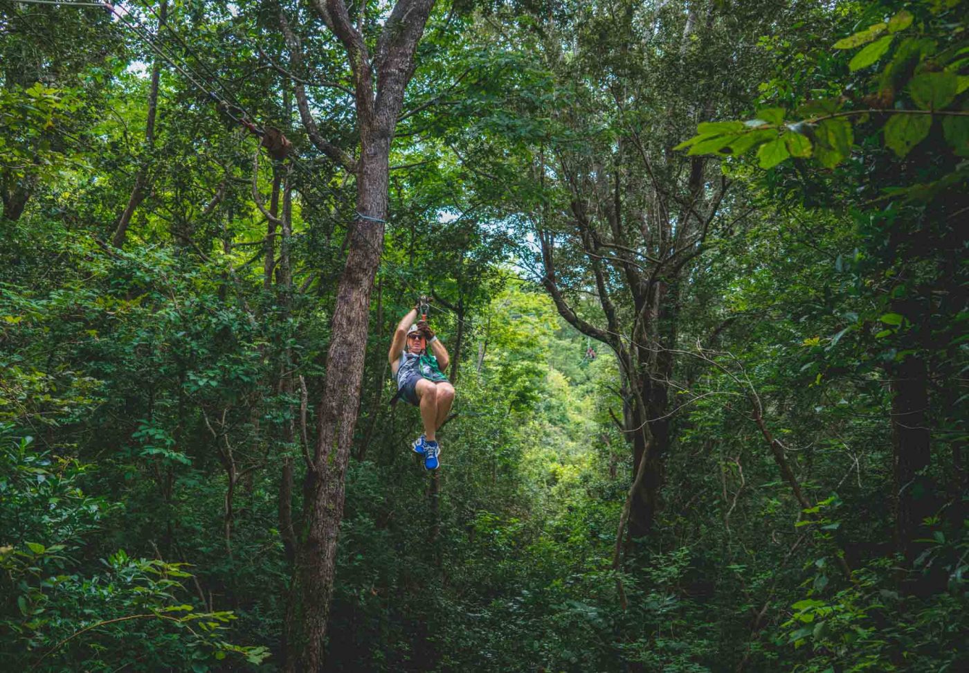 Zip lining thru Rincon de la Vieja National Park in Guachipelin Costa Rica