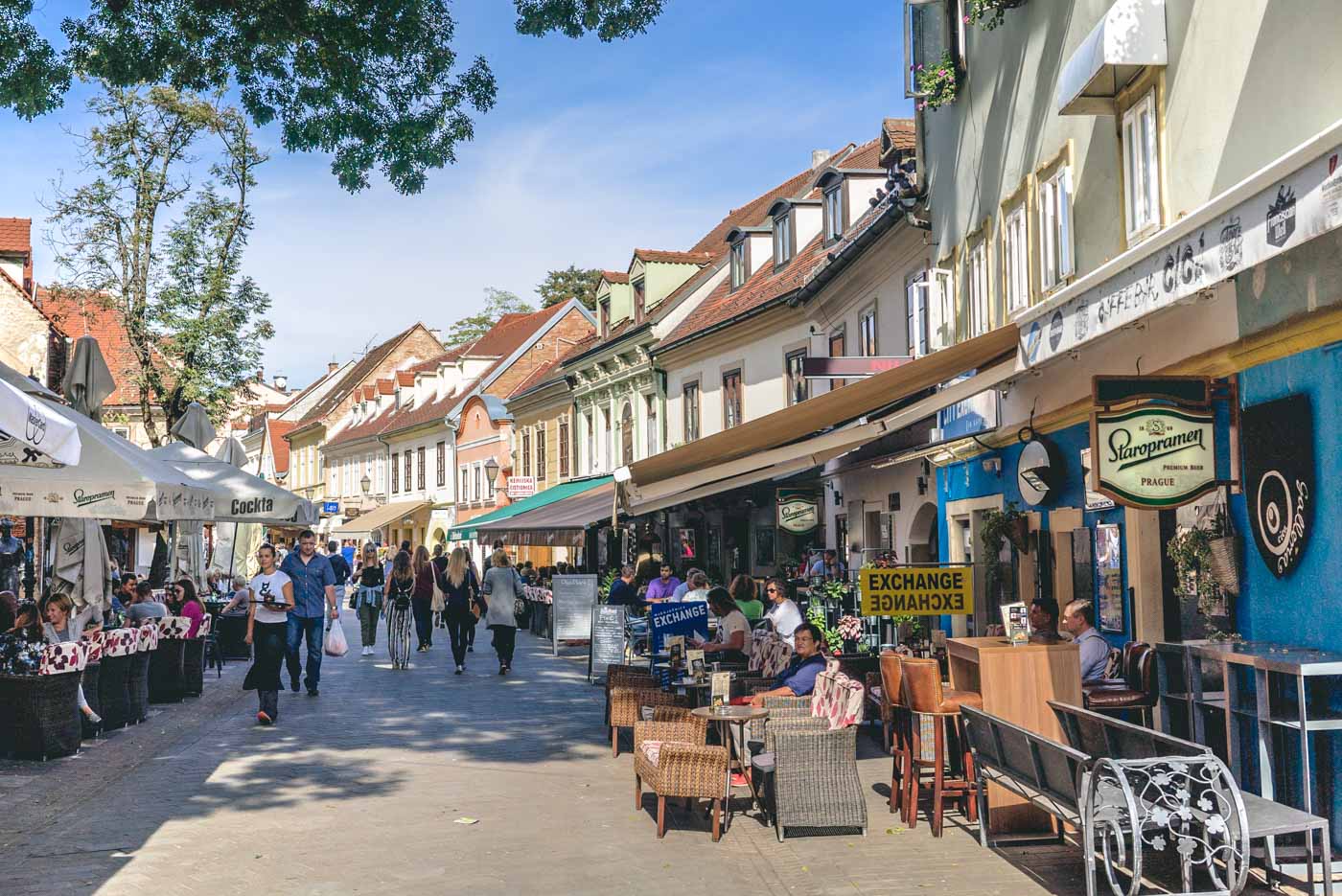 Ivana Tkalčića Street in Upper Town, Zagreb