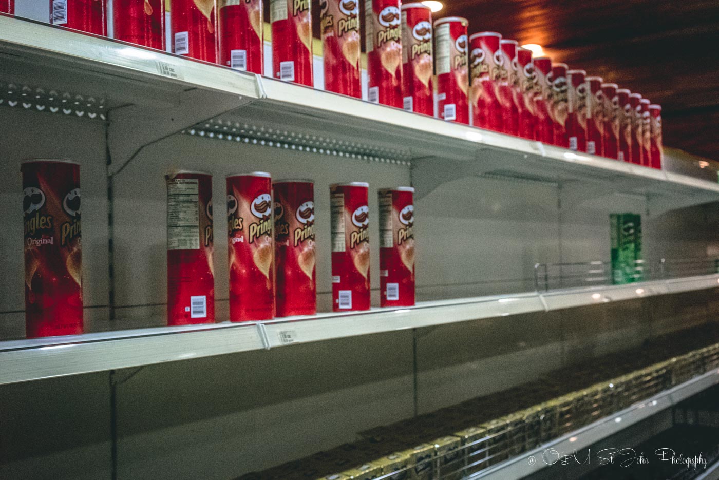 Supermarket shelves in Cuba are...well kind of empty