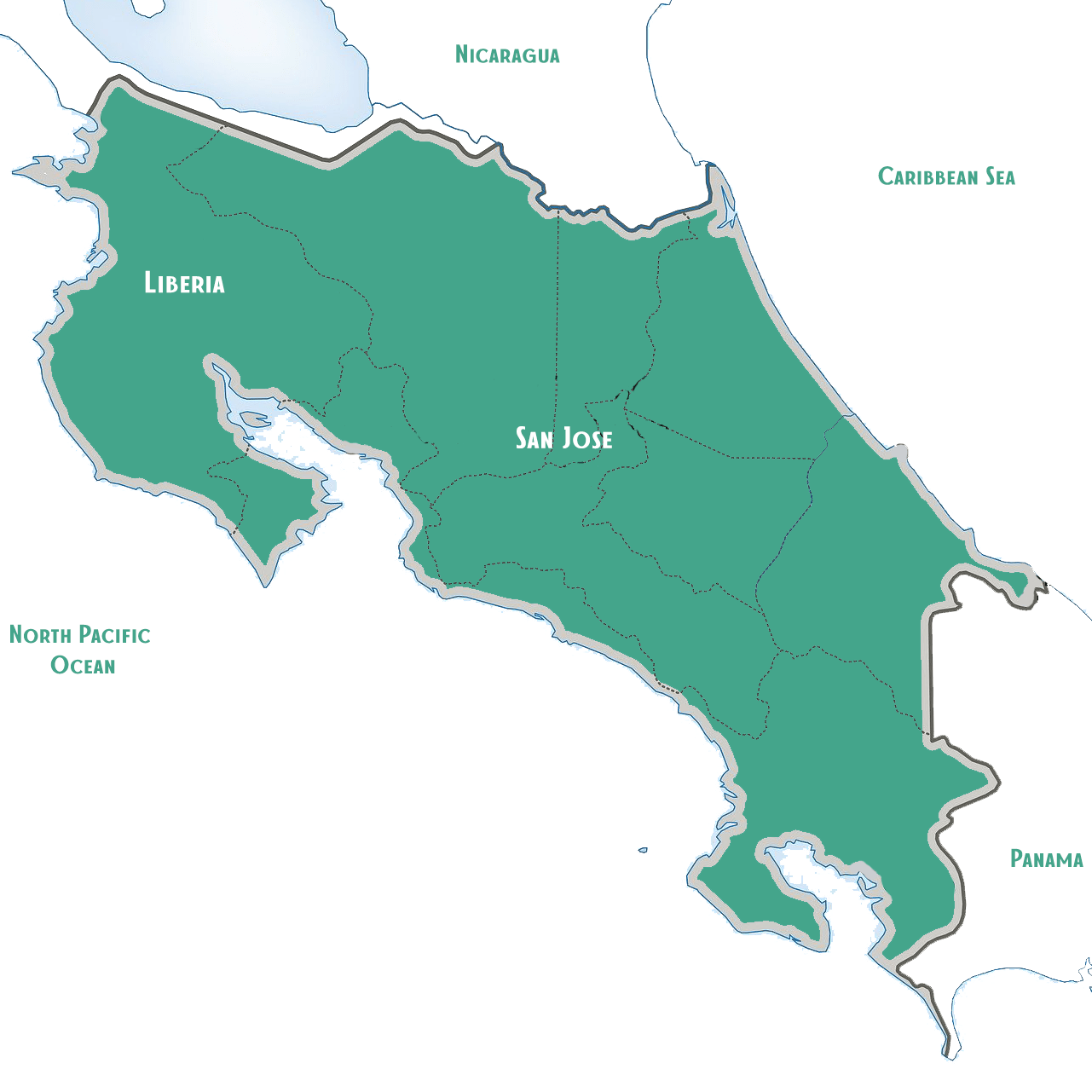 DTT Costa Rica Map