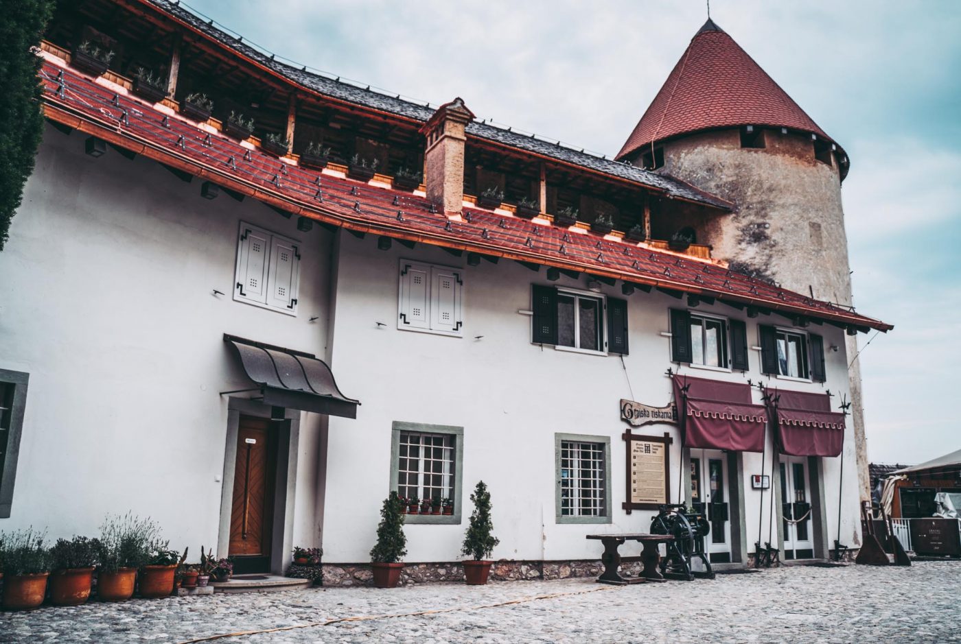 Lake Bled castle restaurant