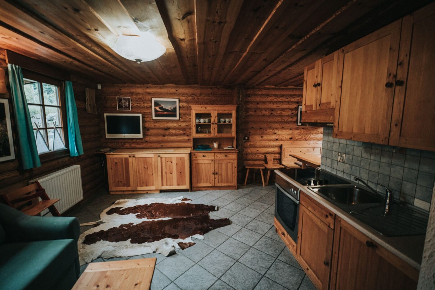 Kitchen at our eco chalet at Kamp Koren