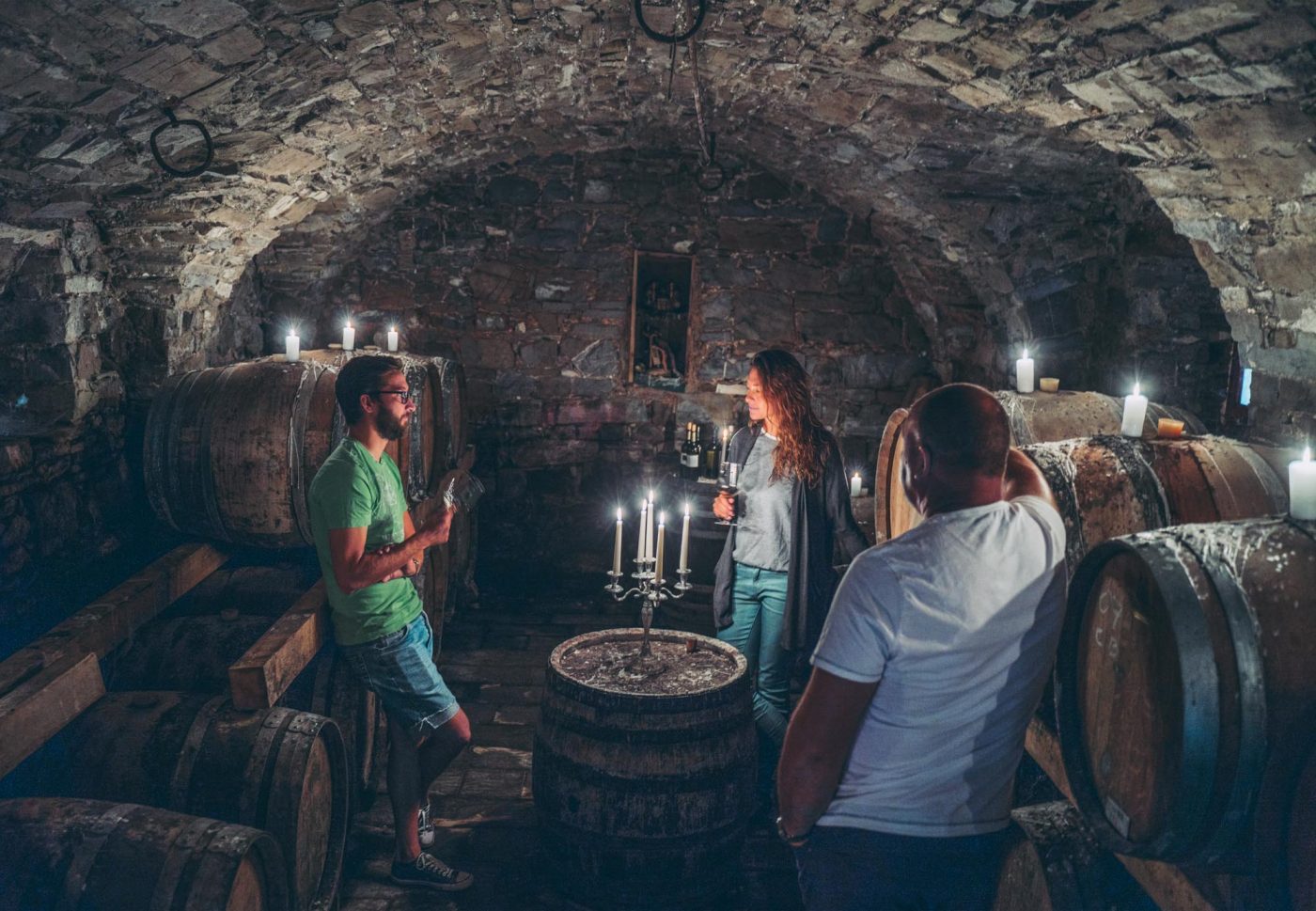 Inside the wine cellar at Cejkotova Domacija Restaurant in Vipava Valley