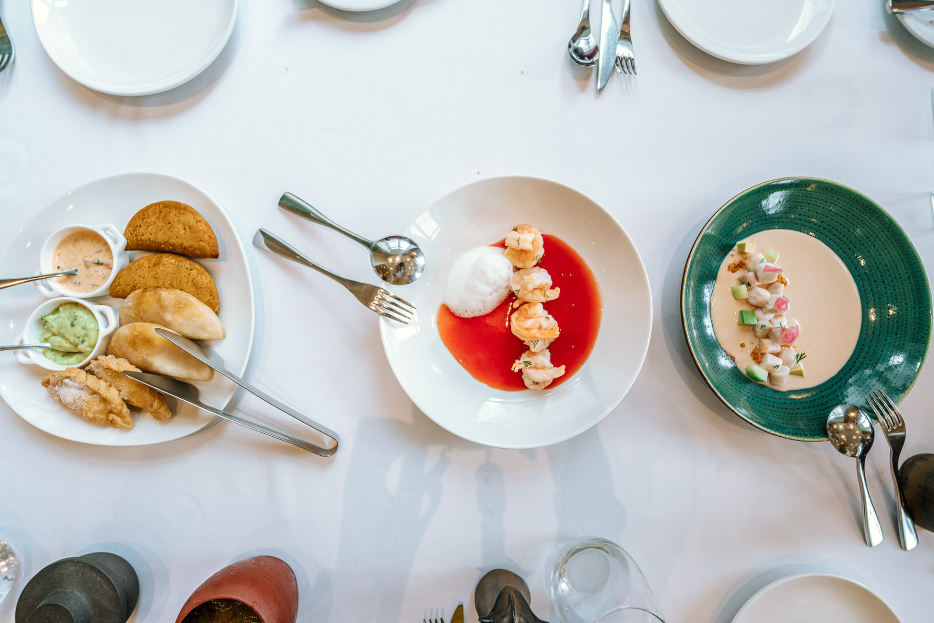 A sample of dishes at Casa Gangotena restaurant