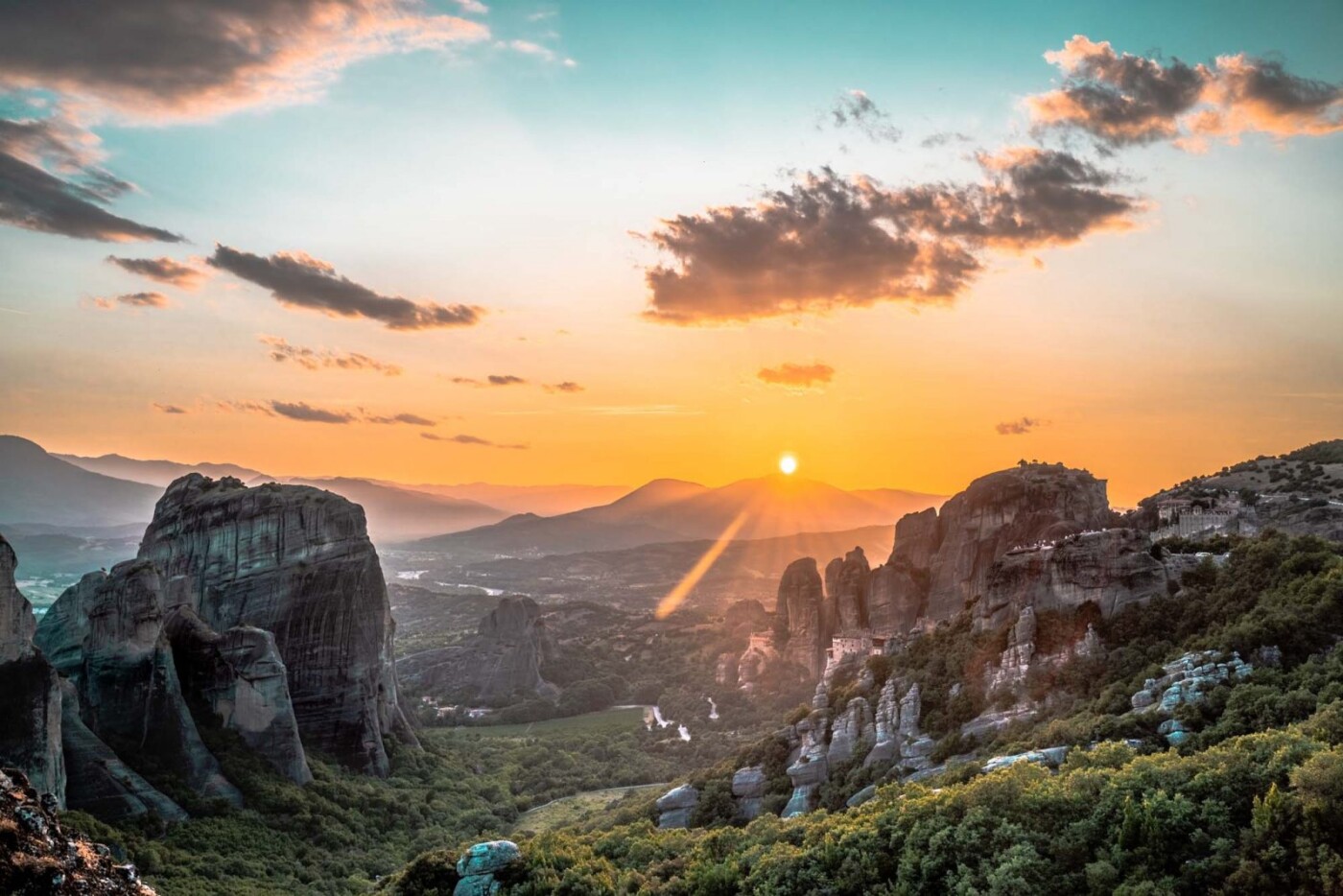 Europe Greece Meteora sunset 2