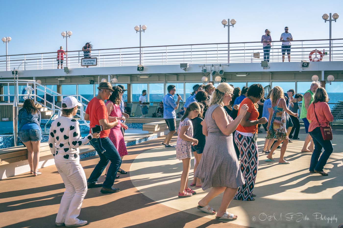 A little mid-day dance party on Adonia. Fathom Travel. Dominican Republic cruise