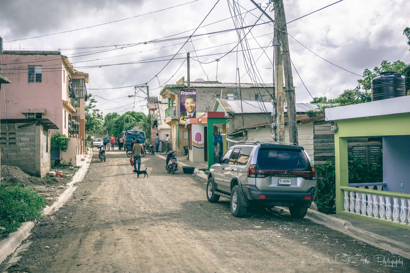 Rural street in Puerto Plata, Dominican Republic